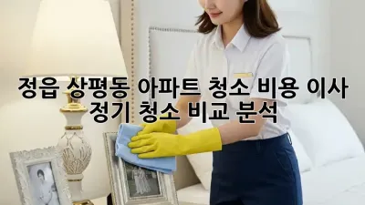 정읍 상평동 아파트 청소 비용: 이사, 정기 청소 비교 분석